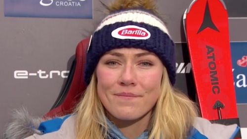 Mikaela Shiffrin in a world apart in the first round of the slalom in Zagreb