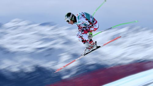 Otmar Striedinger in front of everyone in the first test of Beaver Creek