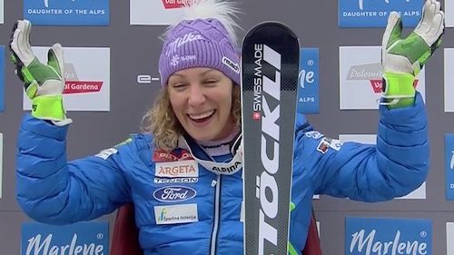 Bis by Ilka Stuhec who also triumphs in the super-G in Val Gardena