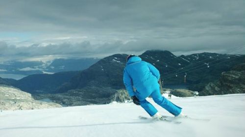 Aksel Lund Svindal returned on skis
