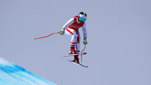 Stephanie Venier is the fastest in the second round of the Jeongseon Olympic descent