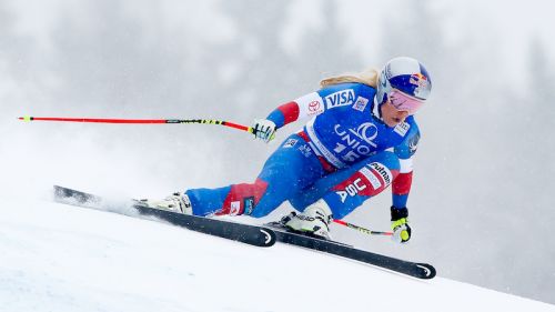 Lindsey Vonn subito davanti nella prima prova di Cortina d'Ampezzo