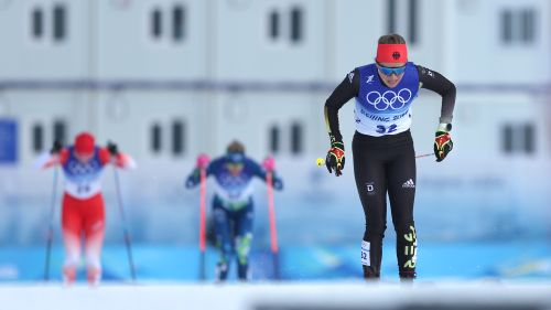 Here comes the first hurray of Katharina Hennig's career: the German triumphs in the mass start TC of Val di Fiemme