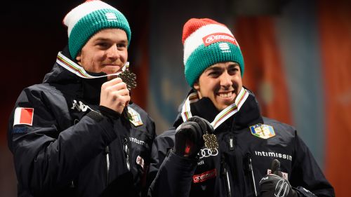 Pellegrino, Comarella e Noeckler consegnano il tricolore alle Fiamme Oro Moena nella staffetta mista al Passo Cereda