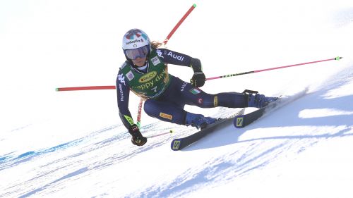 Marta Bassino makes people smile even in super-g: seventh in the European Cup in Sankt Moritz on Dannewitz day