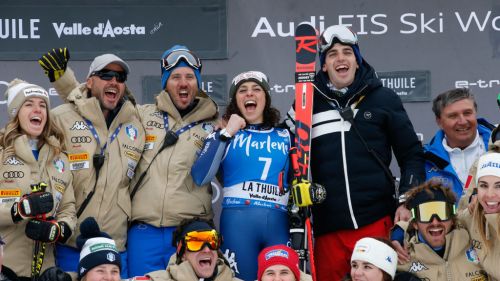 La Thuile and the party for Federica Brignone, who continues to prepare herself for the return on the snow