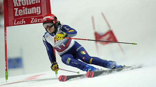 The blue also landed in Santa Caterina: training in the giant with Courchevel in mind