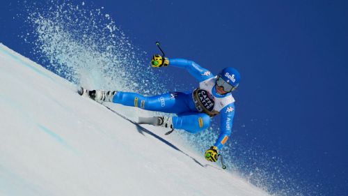 Fairytale day in Crans-Montana for another descent on Mont Lachaux: blue for redemption