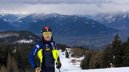 Here is Celina Haller's first podium of the season: 3rd place in the second FIS slalom at Pass Thurn