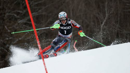 Garmisch slalom, after the first Nef surprise on Kristoffersen and Meillard. Away the blues