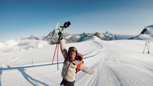 First time with downhill skis for the blue and Nicol Delago, now the athletic tests at the Mapei center