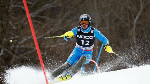 In Garmisch the bis slalom on a "salty" Gudiberg: at 9.10 off the 1st heat, 7 blues in the race