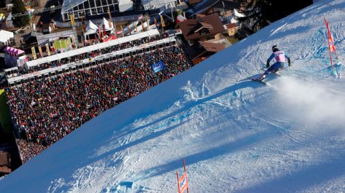 The "new" Swiss Cup calendar with two giants in the Adelboden temple