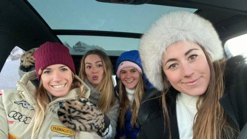 The blue on the day of rest after St. Anton? In Cortina for a worldwide "reconnaissance"