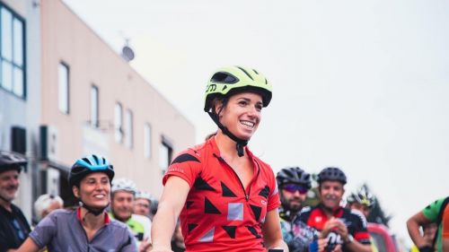 Marta Bassino between the MTB ride with the fans and the Sunday party in Val Vermenagna
