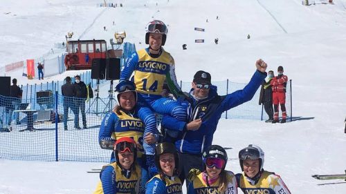 Marta and the trio to the tricolors that closes a perfect season: the party in Livigno with the Army group