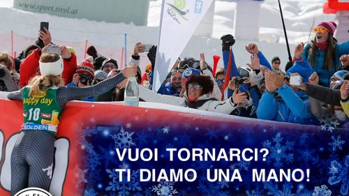 The Rettenbach is getting closer and closer, with the return of the public here are the fans of Bassino and Brignone ...