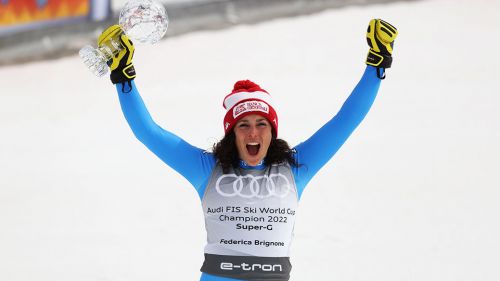 Brignone's emotion: "Finally with a cup in hand: today I didn't pull a curve, but what a season"