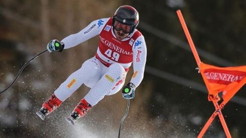 Davide Cazzaniga touches the podium in the European Cup: fourth in the first descent of Wengen