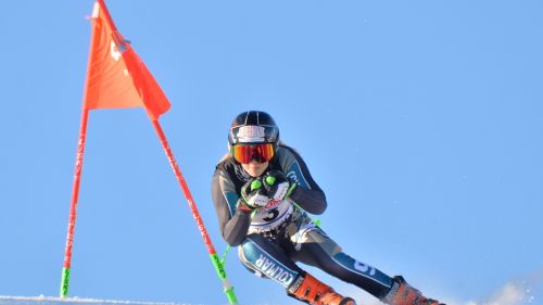 Lara Colturi and Anna Trocker give an encore on the second day of the AlpeCimbra FIS Children Cup