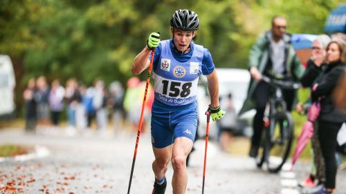 Luca Curti and Maria Eugenia Boccardi new tricolor of roller skis in the mass start on Bondone