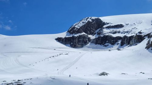 FIS inspection on the Matterhorn, we proceed with full sail for the "Speed Opening": Eliasch also present