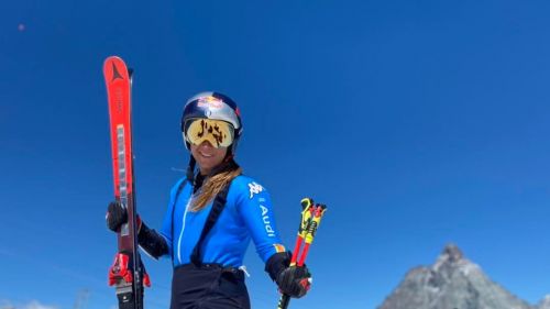 Goggia and a Matterhorn found in good condition: "First time on long skis since March, I'm happy with the job"