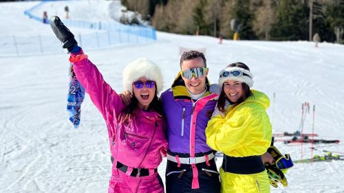 Sisters Delago and Manfred Moelgg at Christof Innerhofer's fan club competition: what a party at Kronplatz!