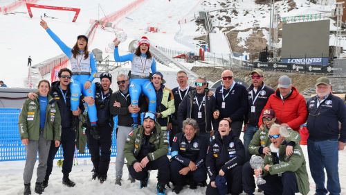 The historic one-two blue in super-g, Shiffrin on the final podium and Brignone's goal of 1000 pt ...