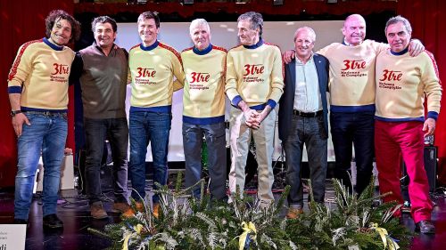 Seven lightning jerseys for a special eve in Campiglio with Tomba, Girardelli, Kostelic and the myths of 3Tre