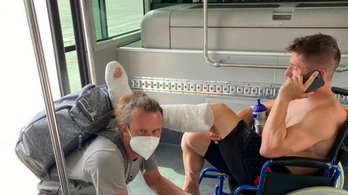 How is Marcel Hirscher? Fractured tibia and damage to ligaments, but can't wait to get back on the bike