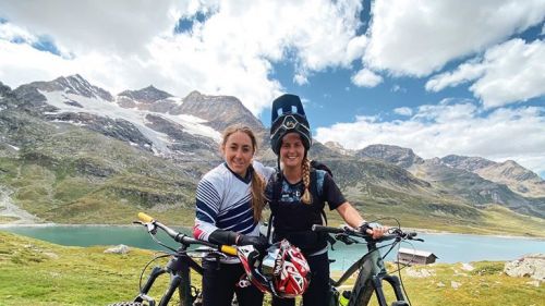 Sofia and Michela, always them: MTB on the Bernina for a different weekend than usual