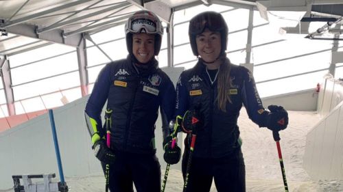 Snow of ... marble and parallel tests: Bassino, Goggia and the slalomists at work in Belgium