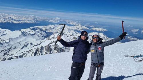 A special ski mountaineer on Mont Blanc: Alexis Pinturault on the summit of the historic Grands Mulets route