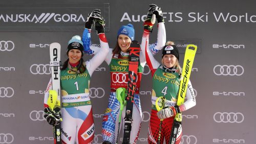 Now in the race there is also Petra Vlhova, all right! Holdener-Bassino, fight for 4th place