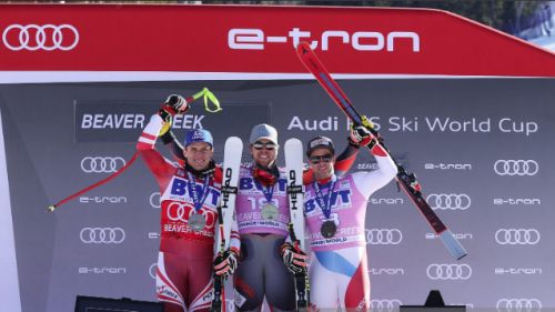 The podium of the super champions and the record of Feuz. Kilde's emotion for her injured friend Jansrud