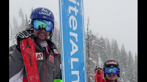 Schwarz and his companions prepare Levi on the snows of Reiteralm: the Carinthian ready for the big return