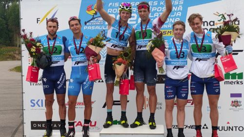 Second blue place with Masiero-Dellagiacoma in the sprint team of CdM, jr at the foot of the podium