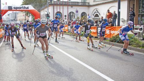 Skiroll: Francesca Franchi and the Andorran Irenu Esteve Altimiras sign an encore in the 43rd Sportful Grand Prix