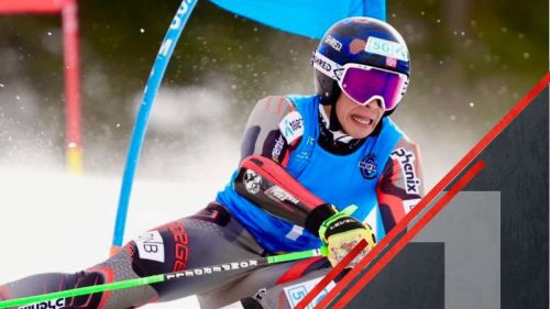 World jr: Steen Olsen in the lead also in the slalom, Di Paolo is there as Annette Belfrond in the women's giant