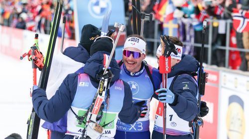 Mondiali Biathlon: la Francia domina la Staffetta Mista, Italia sul podio per tre frazioni ma crolla Giacomel
