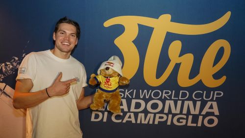 Alex Vinatzer ospite della notte milanese di Campiglio: 