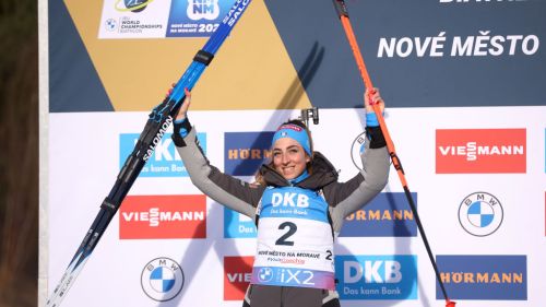La galleria fotografica della medaglia d'Argento di Lisa Vittozzi nella Mass Start dei Mondiali di Nove Mesto
