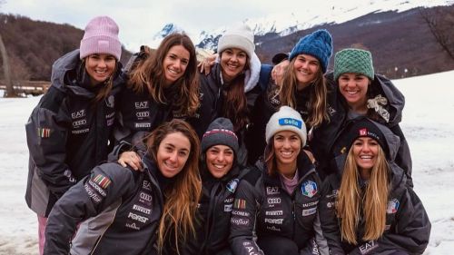La super nazionale in rosa lascia Ushuaia con una sessione di slalom. Gigantisti a Saas-Fee sino a sabato