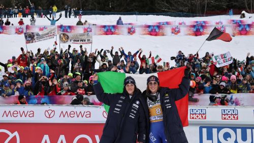 Festa a La Thuile per i podi di Brignone e Goggia. Fede, la coppa è lì: 