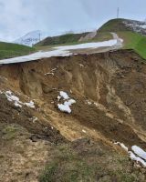 Foppolo, frana sulla pista che collega Montebello e Valgussera, il sindaco: "Al lavoro per trovare soluzioni"